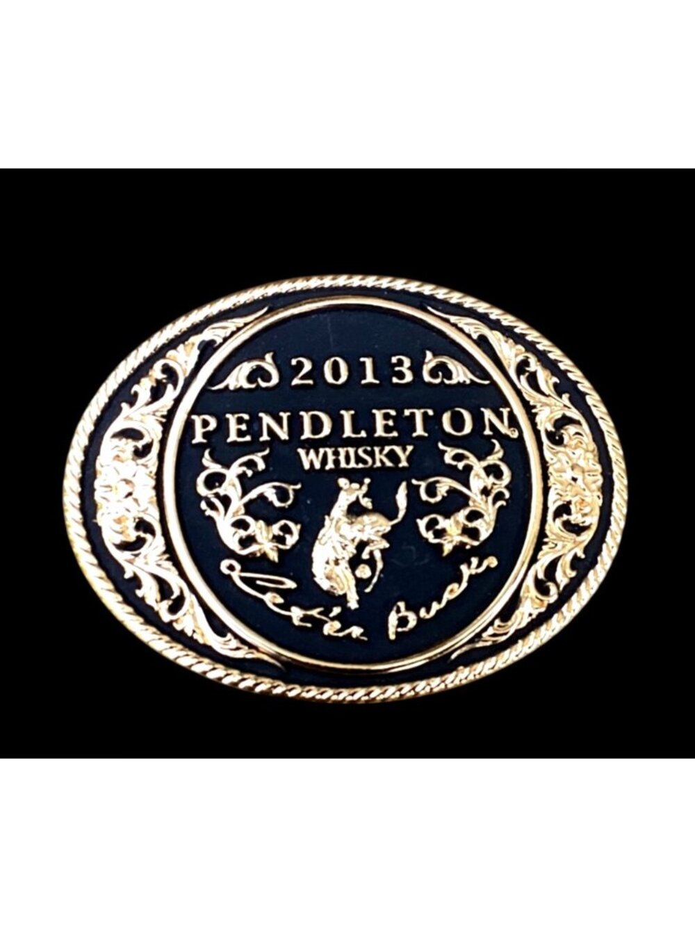 Montana Silversmiths 2013 Pendleton Whisky Let'er Buck Rodeo Belt Buckle